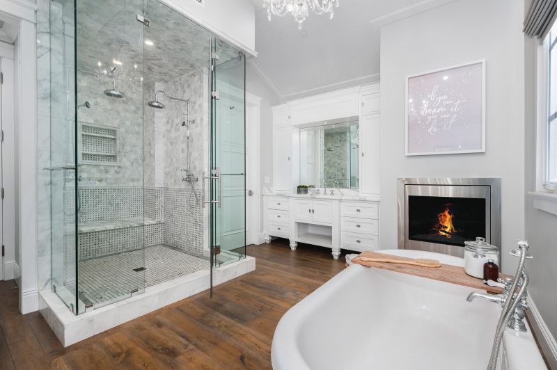 Bathroom with Frameless Glass Shower
