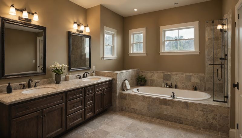 Natural Stone Accents in Bathroom